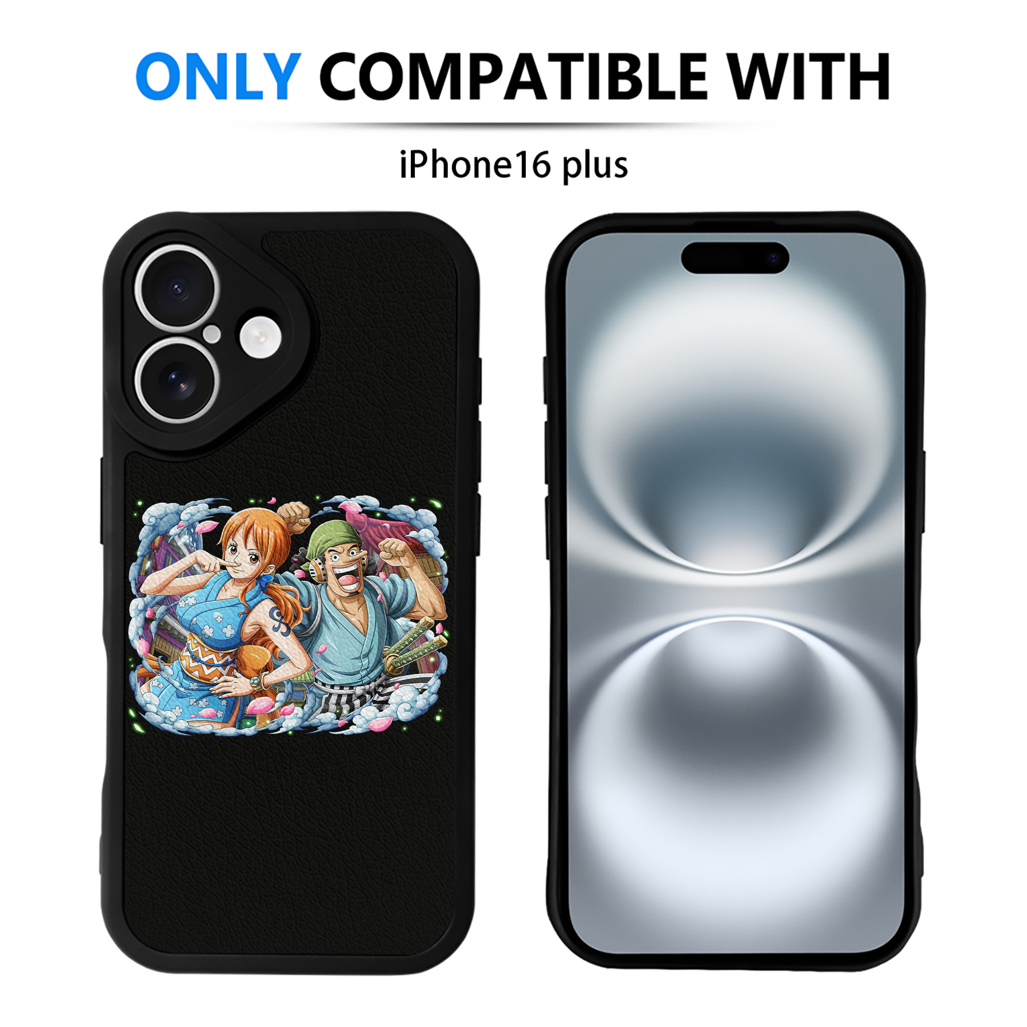 （画像用） ワンピース ナミ ONE PIECE Nami 【iPhone 16シリーズ対応】シリコンスマホケース（レザー調） 材質：シリコン